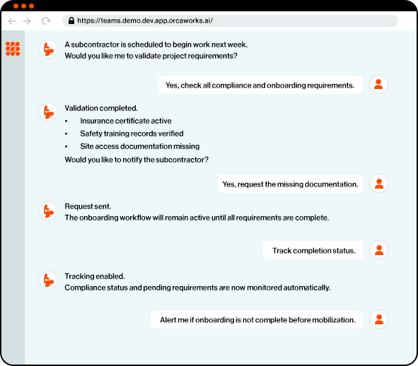 Subcontractor & Compliance Coordination