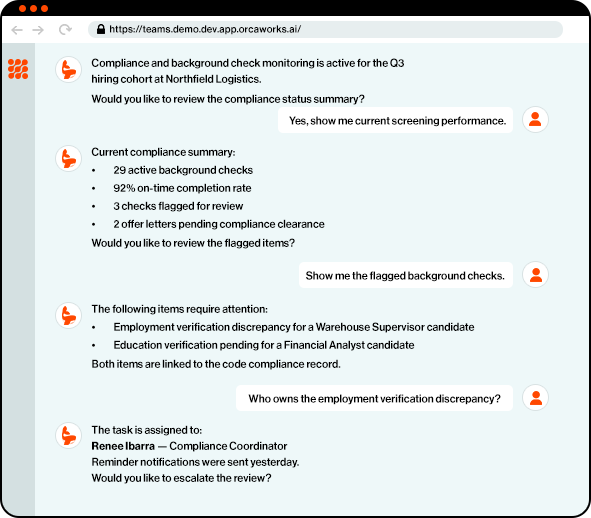 Compliance & Background Check Tracking